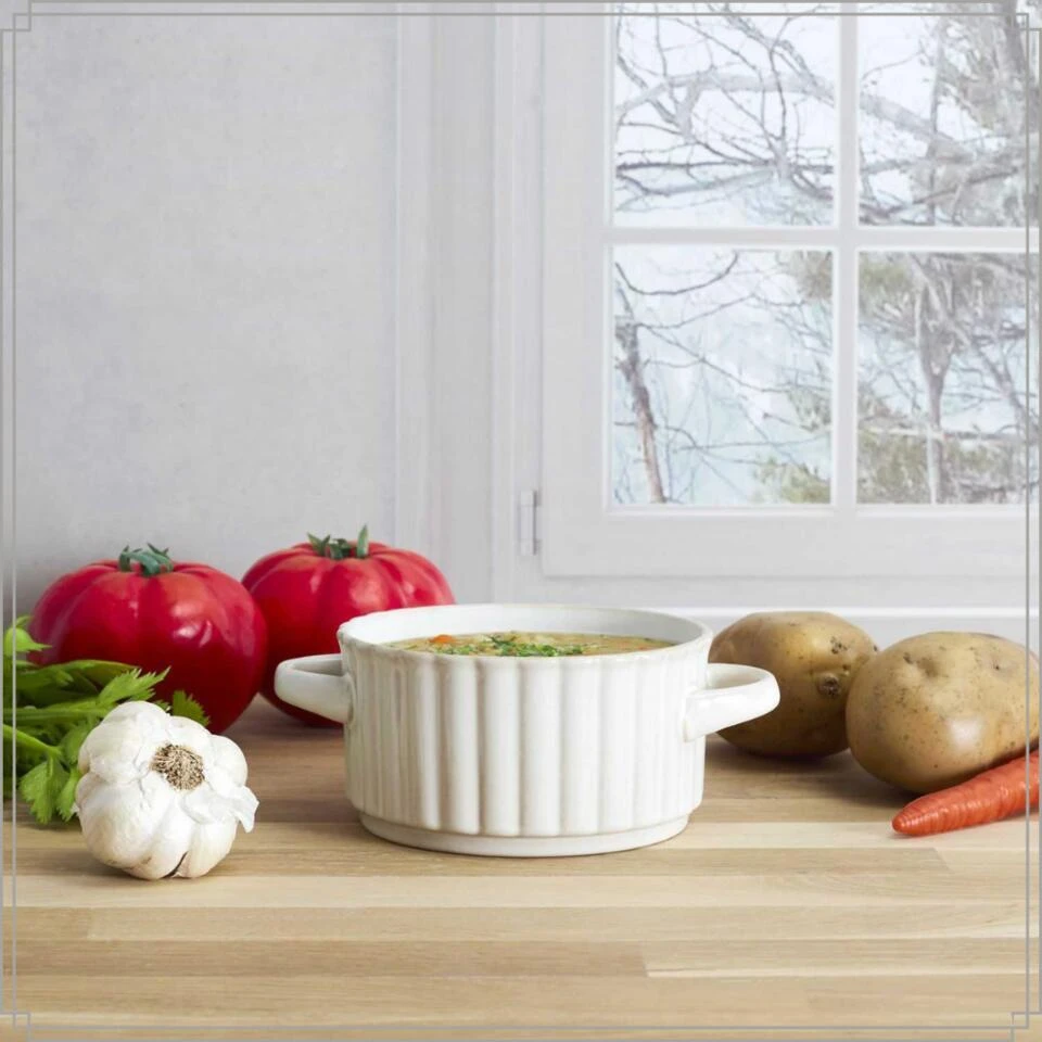 OTIX Soepkommen Met Oor Set Van 12 Stuks Soeptassen Wit Keramiek SOLIS 2 OTIX Soepkommen Met Oor Set Van 12 Stuks Soeptassen Wit Keramiek SOLIS - Afbeelding 2