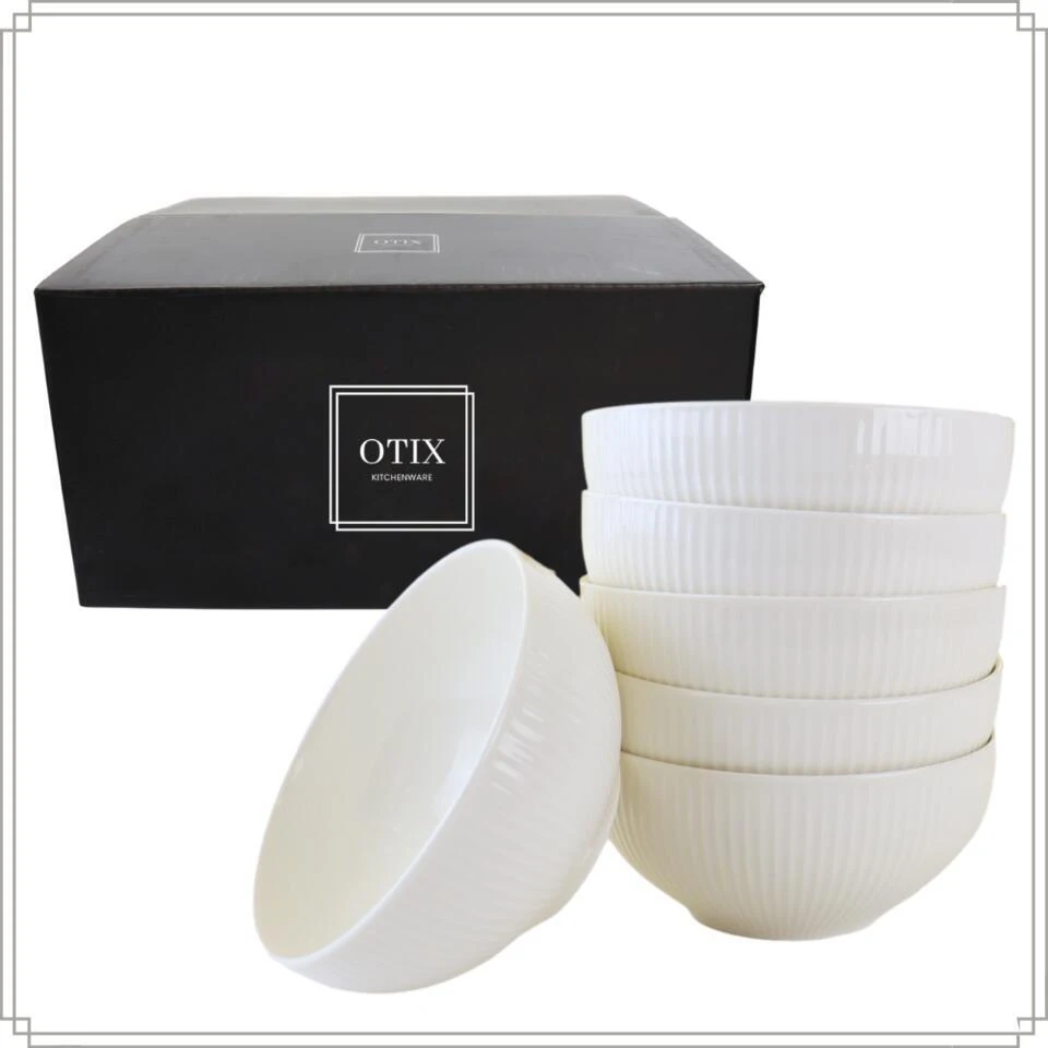 OTIX Soepkommen Zonder Oor Set Van 6 Schaaltjes 600ml Wit Porselein LUNA 8 OTIX Soepkommen Zonder Oor Set Van 6 Schaaltjes 600ml Wit Porselein LUNA - Afbeelding 8
