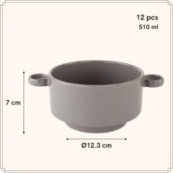 OTIX Soepkommen Met Oor 12 Stuks Grijs Soeptassen 510ml Aardewerk 15 OTIX Soepkommen Met Oor 12 Stuks Grijs Soeptassen 510ml Aardewerk -Luxe Servieswinkel 9823f666e6e84bb58f32d24209cfee50