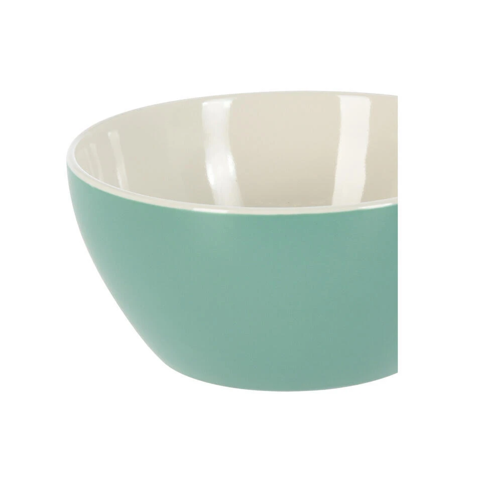 Excellent Houseware Kommen/schaaltjes - D14 X H6.5 Cm - Groen 2 Excellent Houseware Kommen/schaaltjes - D14 X H6.5 Cm - Groen - Afbeelding 2