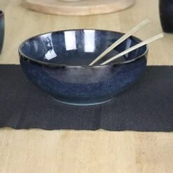 OTIX Saladeschaal Diep Serveerbord Schaal Blauw 25cm Aardewerk EBONY 11 OTIX Saladeschaal Diep Serveerbord Schaal Blauw 25cm Aardewerk EBONY -Luxe Servieswinkel 9aa78a33647e465a928dfef8215115e0
