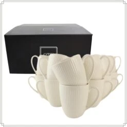 OTIX Koffiekopjes Set Van 12 Met Oor Koffietassen 300ml Wit Porsele... 17 OTIX Koffiekopjes Set Van 12 Met Oor Koffietassen 300ml Wit Porsele... -Luxe Servieswinkel 9c6c44aa4c5341cabeb156643fbfef0c