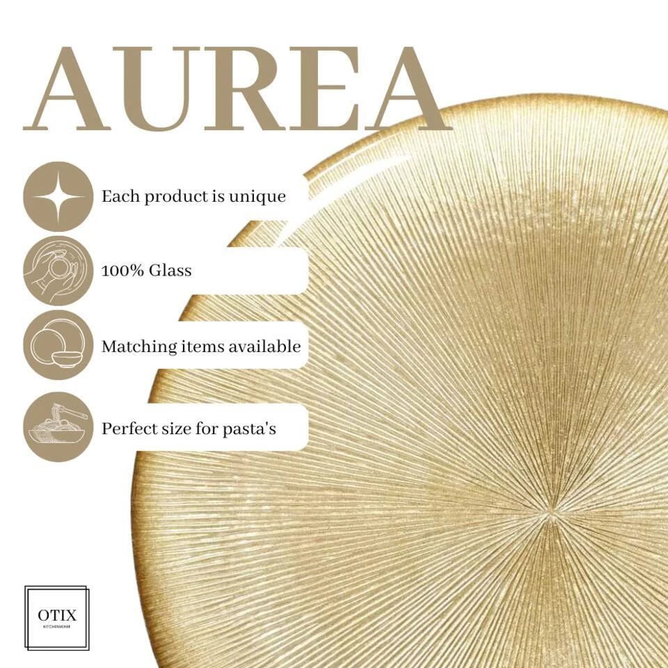 OTIX Dinerborden Bordenset 12 Persoons Goud Onderborden Kerst 27cm 7 OTIX Dinerborden Bordenset 12 Persoons Goud Onderborden Kerst 27cm - Afbeelding 7