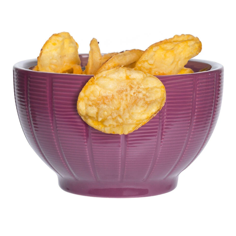 Excellent Houseware Kommen/schaaltjes - D14 X H8 Cm - Paars 3 Excellent Houseware Kommen/schaaltjes - D14 X H8 Cm - Paars - Afbeelding 3