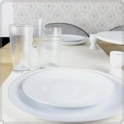 OTIX Ontbijtborden Dessert Gebaksbordjes Borden Set Van 6 Stuks 20cm Wit Met 8 OTIX Ontbijtborden Dessert Gebaksbordjes Borden Set Van 6 Stuks 20cm Wit Met -Luxe Servieswinkel a423c00417ac487e99f48cf84becde7b