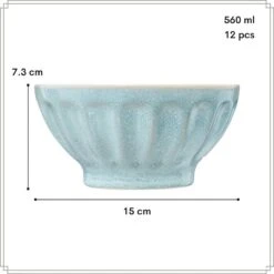 OTIX Soepkommen Zonder Oor Set Van 12 Schaaltjes 560ml Licht Blauw ELM -Luxe Servieswinkel a5c2fc3d22a74d0c90689c6c4cd981e7