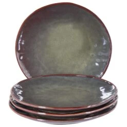 THYME - Dinerborden Set Van 4 - Donkergroen - Steengoed 8 THYME - Dinerborden Set Van 4 - Donkergroen - Steengoed -Luxe Servieswinkel aa14072dfb034ce7b088166098248f8a