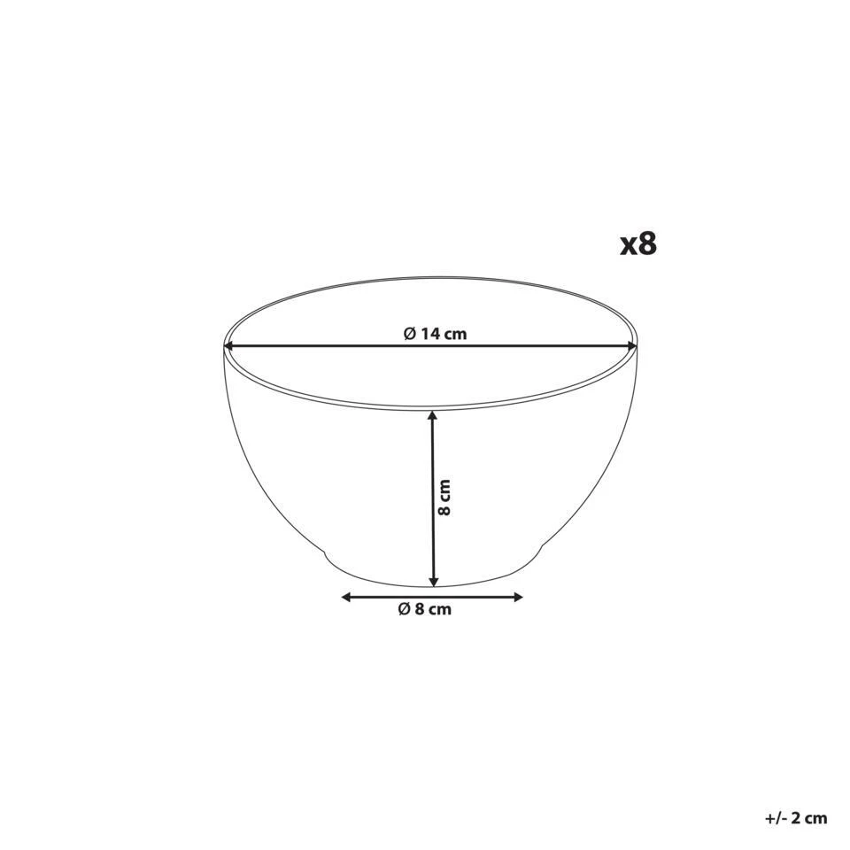 JUNIPER - Kom Set Van 8 - Lichtblauw - Steengoed 4 JUNIPER - Kom Set Van 8 - Lichtblauw - Steengoed - Afbeelding 4