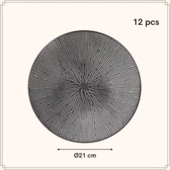 OTIX Dessert Ontbijt Bordenset 12 Persoons Zwart 21cm Keramiek POPPY 15 OTIX Dessert Ontbijt Bordenset 12 Persoons Zwart 21cm Keramiek POPPY -Luxe Servieswinkel ab6d9dde465347eda118a104eab6a785
