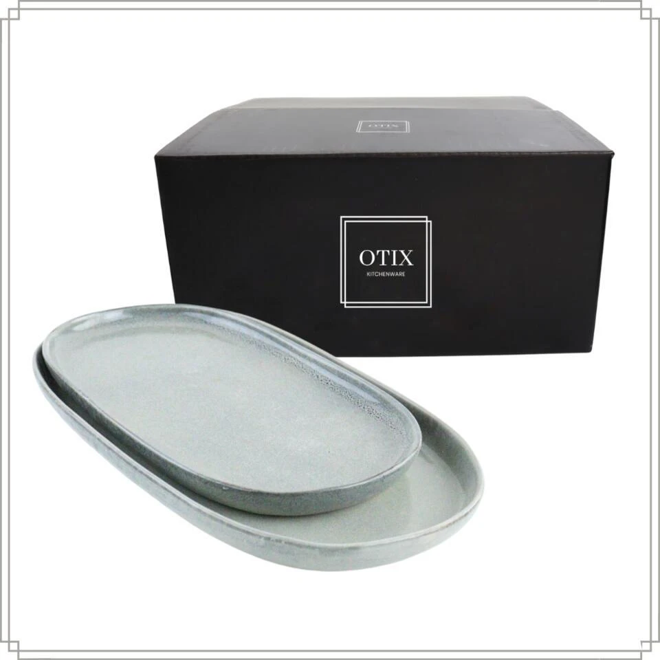 OTIX Serveerschaal Set Van 2 Tapas Schaal Serveerschotel Aardewerk 8 OTIX Serveerschaal Set Van 2 Tapas Schaal Serveerschotel Aardewerk - Afbeelding 8