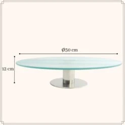 OTIX Taartplateau Luxe Glas Met Voet Draaibaar Taartschaal Taartbord Cake 9 OTIX Taartplateau Luxe Glas Met Voet Draaibaar Taartschaal Taartbord Cake -Luxe Servieswinkel b095e0769b9a49619aa1ce21ec62de82