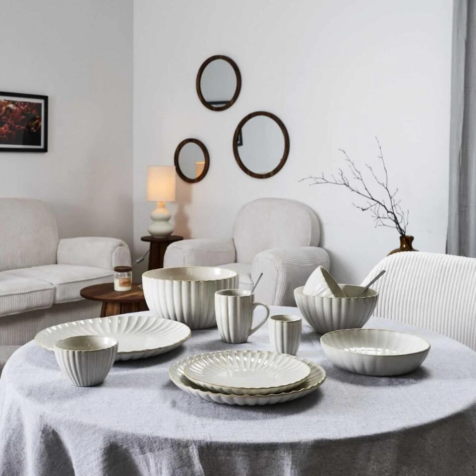 OTIX Diner Bordenset 6 Persoons Onderborden 32cm Wit Keramiek SOLIS 3 OTIX Diner Bordenset 6 Persoons Onderborden 32cm Wit Keramiek SOLIS - Afbeelding 3