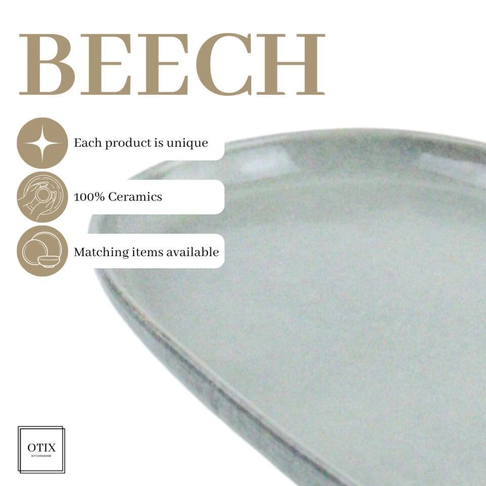 OTIX Serveerschaal Tapas Schaal Ovaal Serveerschotel 31x17 Aardewerk BEECH 7 OTIX Serveerschaal Tapas Schaal Ovaal Serveerschotel 31x17 Aardewerk BEECH - Afbeelding 7