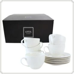 OTIX Koffiekopjes Met Oor En Schotel Set Van 6 200ml Wit Porselein LUNA 17 OTIX Koffiekopjes Met Oor En Schotel Set Van 6 200ml Wit Porselein LUNA -Luxe Servieswinkel bc0d16274fbf42149dfc117001c7f35c