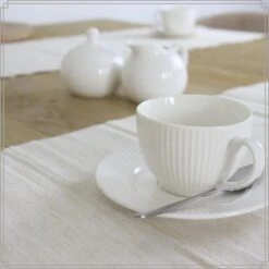 OTIX Koffiekopjes Met Oor En Schotel Set Van 12 200ml Wit Porselein... -Luxe Servieswinkel bcf3b03be942451d9d1690dcdc7588b3