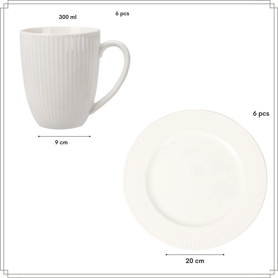 OTIX Serviesset 15-delig Ontbijtservies Bordenset 6-Persoons Ontbij... 6 OTIX Serviesset 15-delig Ontbijtservies Bordenset 6-Persoons Ontbij... - Afbeelding 6