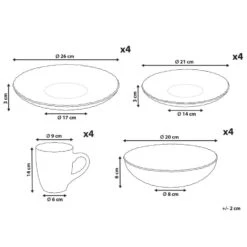 NETTLE - Servies Set Van 16 - Gebroken Wit - Steengoed -Luxe Servieswinkel bec9088a13a84cf2aa24971eaad575d2