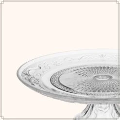 OTIX Taartplateau Met Voet Renaissance Transparant 29x29x10.5 Cm Glas -Luxe Servieswinkel c080cd448547431aac4e2fb6683c3fe8