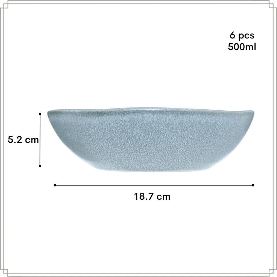 OTIX Soepkommen Zonder Oor Set Van 6 Schaaltjes 600ml Blauw Aardewerk OAK 5 OTIX Soepkommen Zonder Oor Set Van 6 Schaaltjes 600ml Blauw Aardewerk OAK - Afbeelding 5