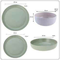 OTIX Serviesset 24 Stuks Aurora - Multikleur -Luxe Servieswinkel c1ac06c72f6c4affa292c96d5c3e4bb4