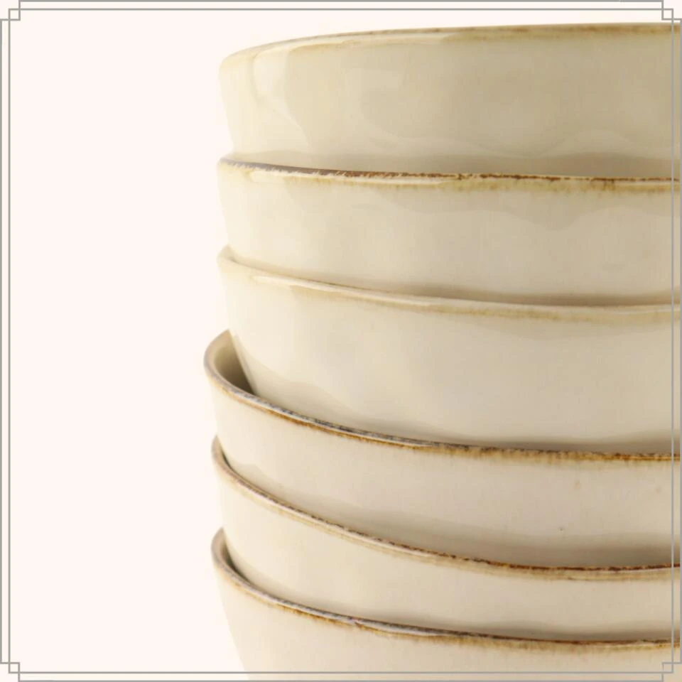 OTIX Soepkommen 6 Persoons Beige 620ml Keramiek 8 OTIX Soepkommen 6 Persoons Beige 620ml Keramiek - Afbeelding 8