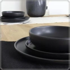 OTIX Dinerborden Bordenset 12 Persoons Zwart 27cm Keramiek WILLOW 10 OTIX Dinerborden Bordenset 12 Persoons Zwart 27cm Keramiek WILLOW -Luxe Servieswinkel c2dd9c2e8e48420fb6c864c6fc7a1cd1