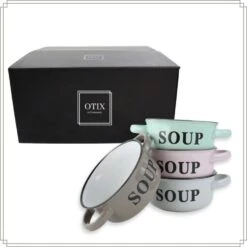 OTIX Soepkommen Met Oor Set Van 4 Schaaltjes 500ml Diverse Kleuren -Luxe Servieswinkel c4b607f1d5da43dc87c2f874394eb2d9