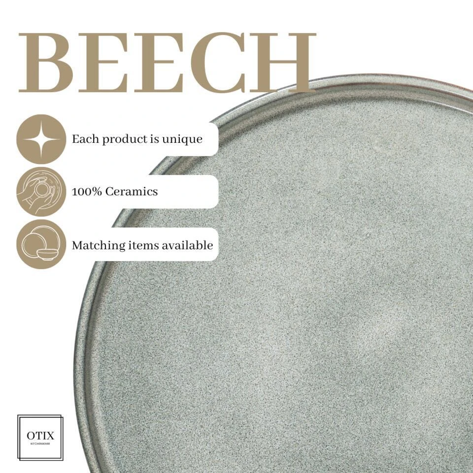 OTIX Dinerborden Bordenset 6 Persoons 27cm Aardewerk BEECH 9 OTIX Dinerborden Bordenset 6 Persoons 27cm Aardewerk BEECH - Afbeelding 9