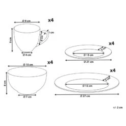COWSLIP - Servies Set Van 16 - Wit - Porselein -Luxe Servieswinkel c60e47292be54470a62c8a97a4537505