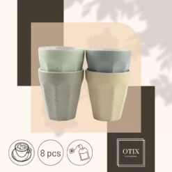 OTIX Koffie Kopjes 8 Stuks 250 Ml Zonder Oor Koffietassen Porselein 16 OTIX Koffie Kopjes 8 Stuks 250 Ml Zonder Oor Koffietassen Porselein -Luxe Servieswinkel c8ced852e4584d73bbe6a65fce7d5778