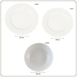 OTIX Serviesset 18-delig Bordenset 6-persoons Ontbijtborden Dinerbo... -Luxe Servieswinkel cabf1eb33da34e908a86166aec1e437e