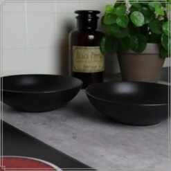 OTIX Bord 12 Stuks Diep Soepborden Zwart Mat Diameter 20,5cm Aardewerk IVY -Luxe Servieswinkel cae359b29d61469abcc157e92149635e