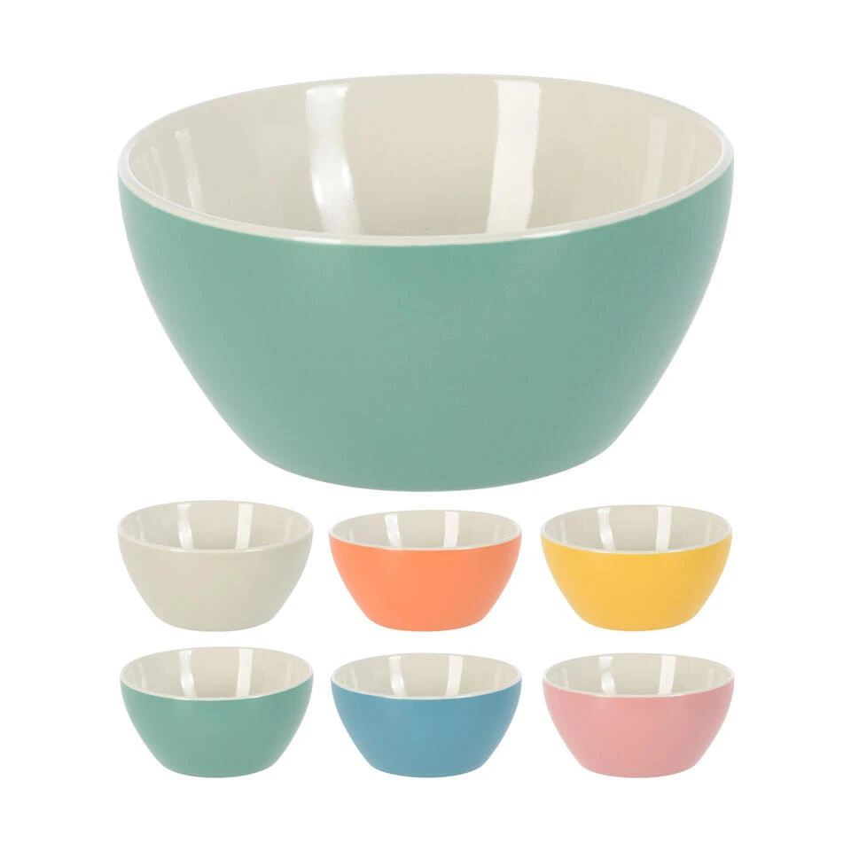 Excellent Houseware Kommen/schaaltjes - D14 X H6.5 Cm - Groen 3 Excellent Houseware Kommen/schaaltjes - D14 X H6.5 Cm - Groen - Afbeelding 3