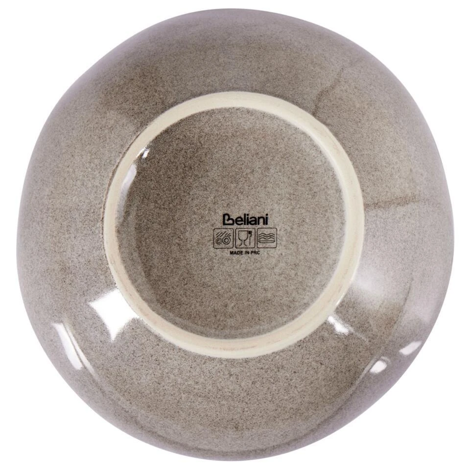 COSTMARY - Diepe Borden Set Van 8 - Grijs - Steengoed 7 COSTMARY - Diepe Borden Set Van 8 - Grijs - Steengoed - Afbeelding 7