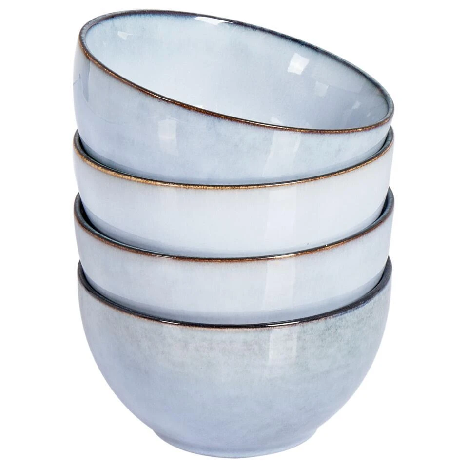 JUNIPER - Kom Set Van 4 - Lichtblauw - Steengoed 3 JUNIPER - Kom Set Van 4 - Lichtblauw - Steengoed - Afbeelding 3