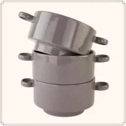 OTIX Soepkommen Met Oor 6 Stuks Grijs Soeptassen 510ml Aardewerk -Luxe Servieswinkel d6a537569c5b4339a4d797a68d1c40ec