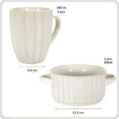 OTIX Koffiekopjes En Soepkommen Met Oor 6 Persoons Set Van 12 SOLIS -Luxe Servieswinkel da25e3d4182e4120a7c9a666e80d69b9