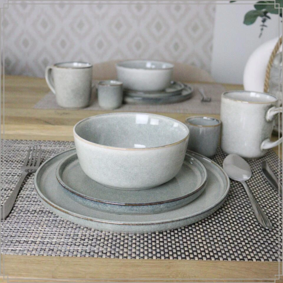 OTIX Dinerborden Bordenset 6 Persoons 27cm Aardewerk BEECH 2 OTIX Dinerborden Bordenset 6 Persoons 27cm Aardewerk BEECH - Afbeelding 2