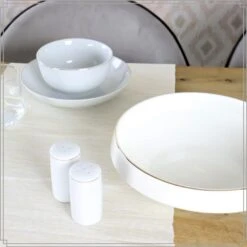 OTIX Saladeschaal Slakom Serveerschaal 25cm Wit Met Gouden Rand Porselein 9 OTIX Saladeschaal Slakom Serveerschaal 25cm Wit Met Gouden Rand Porselein -Luxe Servieswinkel da6e51af92a34d89a9f6b10ea98c0144