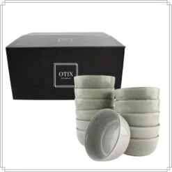 OTIX Soepkommen Zonder Oor Set Van 12 600ml Groen Aardewerk BEECH -Luxe Servieswinkel db9a2bec941c404a8e18fd10903ff64b