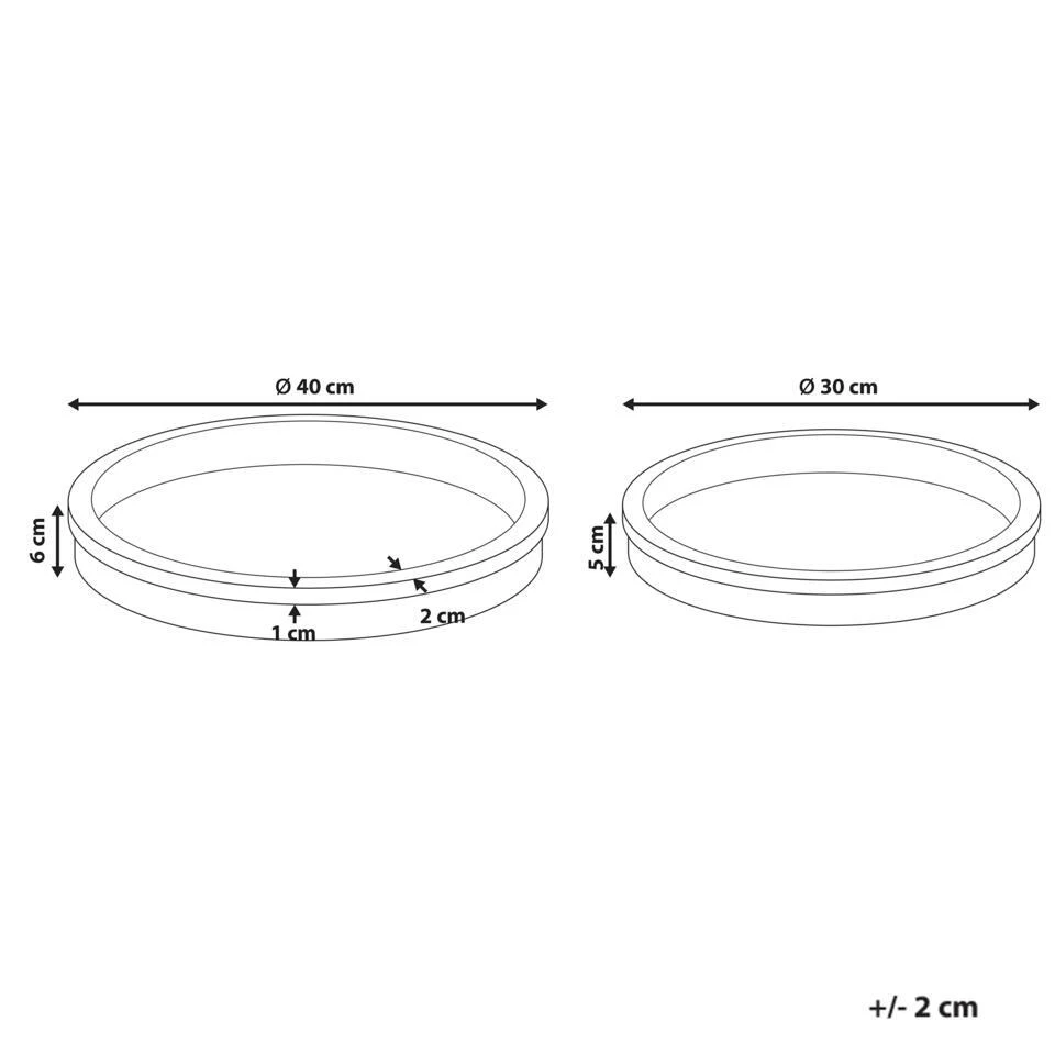 MANSOURA - Dienblad Set Van 2 - Lichtbruin - Mangohout 4 MANSOURA - Dienblad Set Van 2 - Lichtbruin - Mangohout - Afbeelding 4