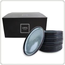 OTIX Ontbijtborden 12 Persoons 21cm Dessertbord Blauw Aardewerk EBONY 17 OTIX Ontbijtborden 12 Persoons 21cm Dessertbord Blauw Aardewerk EBONY -Luxe Servieswinkel df166bec64d84df082ed2a71af1790c5