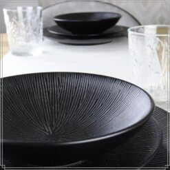 OTIX Dessert Ontbijt Bordenset 12 Persoons Zwart 21cm Keramiek POPPY 14 OTIX Dessert Ontbijt Bordenset 12 Persoons Zwart 21cm Keramiek POPPY -Luxe Servieswinkel e01c9c16bd1a420dabd90fa74c310fc3