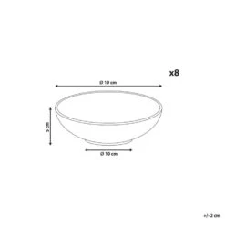 THYME - Diepe Borden Set Van 8 - Donkergroen - Steengoed -Luxe Servieswinkel e55fc3e24bc74215aa87e7f2a7d893c2