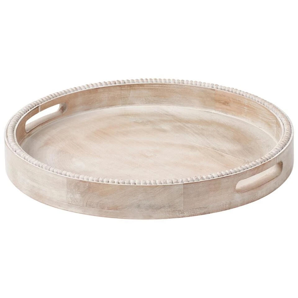 DAMANHUR - Dienblad - Lichtbruin - Mangohout 3 DAMANHUR - Dienblad - Lichtbruin - Mangohout - Afbeelding 3