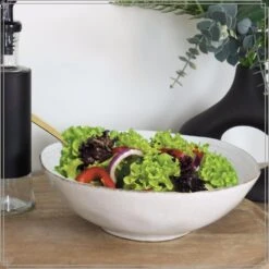 OTIX Saladeschaal Slakom Serveerschaal 24cm Beige Porselein LILY -Luxe Servieswinkel e8f58f98e8284784b795c0e7d82e2a77