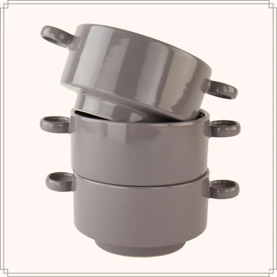 OTIX Soepkommen Met Oor 12 Stuks Grijs Soeptassen 510ml Aardewerk 8 OTIX Soepkommen Met Oor 12 Stuks Grijs Soeptassen 510ml Aardewerk - Afbeelding 8