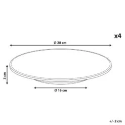 JUNIPER - Dinerborden Set Van 4 - Lichtblauw - Steengoed -Luxe Servieswinkel eabe6bfe64c9443cb82bde37d8befdc5