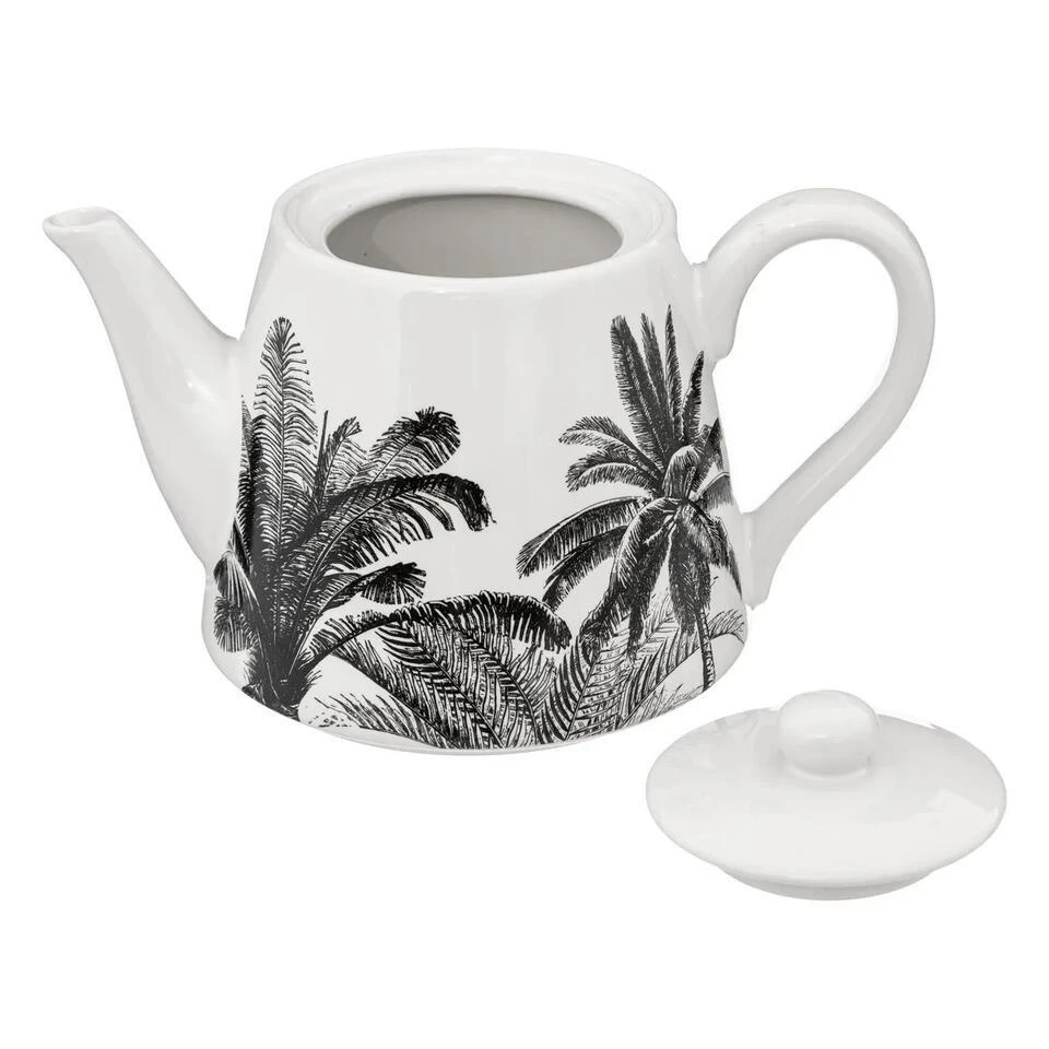 Merkloos Secret De Gourmet Theepot Botanic - Keramiek - Wit - 800 Ml 2 Merkloos Secret De Gourmet Theepot Botanic - Keramiek - Wit - 800 Ml - Afbeelding 2