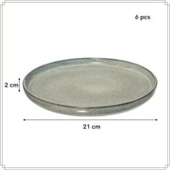 OTIX Ontbijtborden Bordenset 6 Persoons Dessertbord 21cm Aardewerk BEECH -Luxe Servieswinkel f002078921784b8ba73577d41f99d725